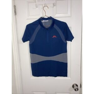 New J Lindeberg Women's‎ Alizee Seamless Team USA Polo Shirt Navy Size Medium